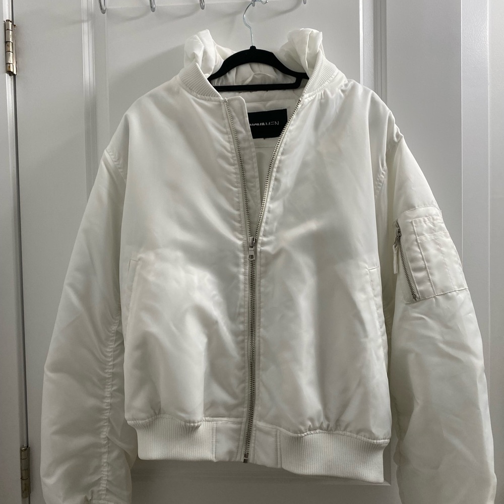 Calvin Klein Women's White Bomber Jacket